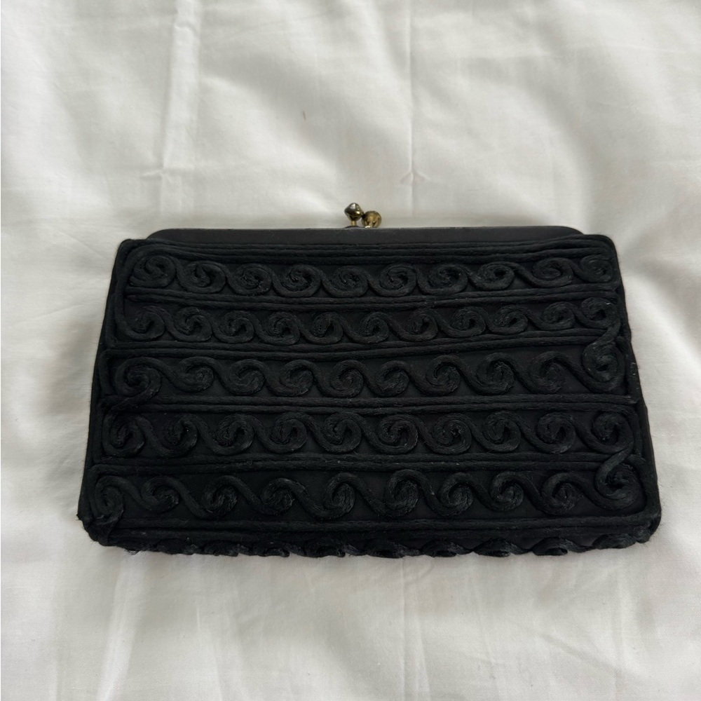 Warborg vintage Elegant Black evening Clutch Bag
